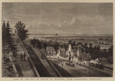 Blick auf die Bucht von Mont St. Michel, von Avranches, Normandie von Auguste Victor Deroy